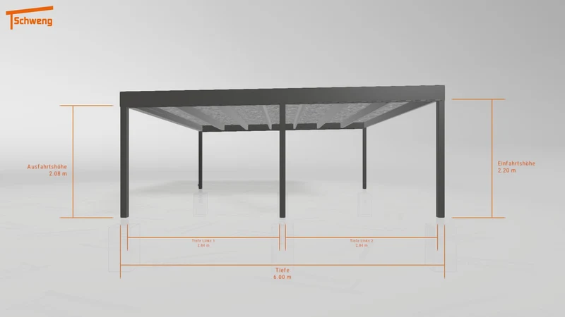 #DE Schweng Flachdachcarport C600+ (ID n542v5)