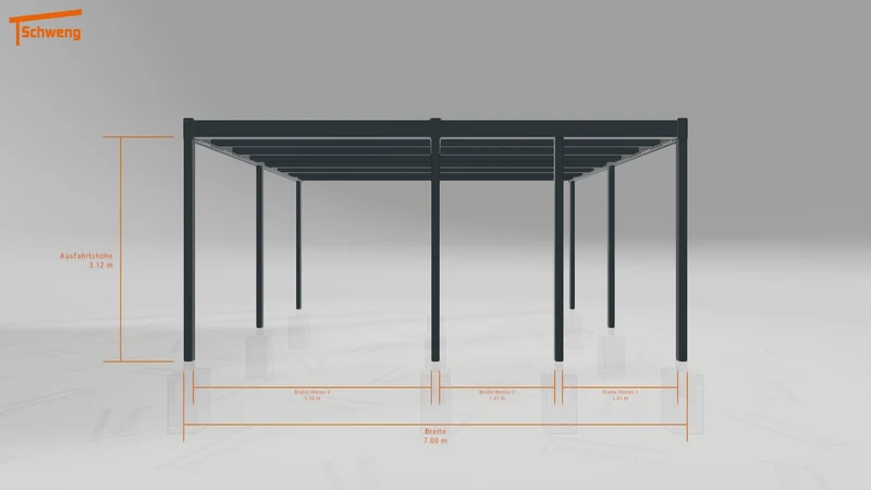 #DE Schweng Flachdachcarport C600 (ID yg7xmk) #MTG