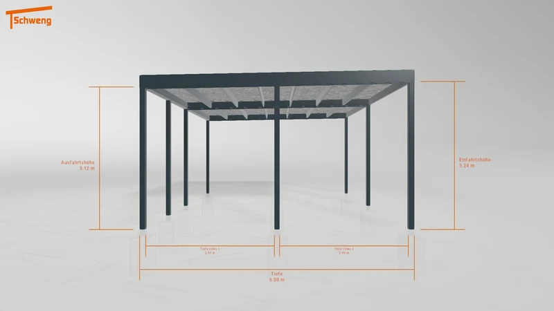 #DE Schweng Flachdachcarport C600 (ID yg7xmk) #MTG