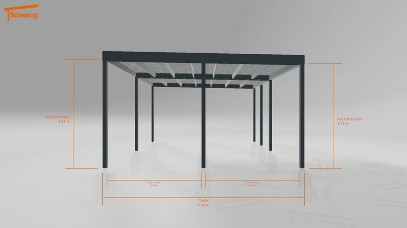 #DE Schweng Flachdachcarport C600 (ID yg7xmk) #MTG