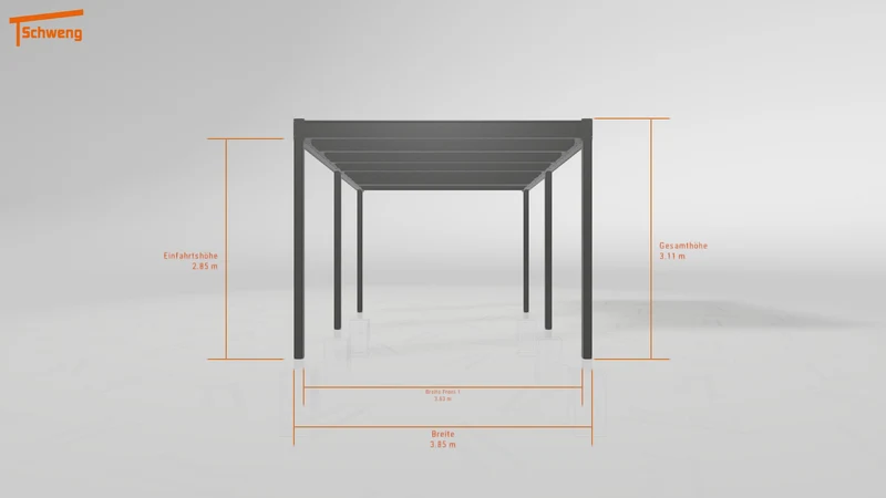 #DE Schweng Flachdachcarport C600+ (ID 2qbn4j)