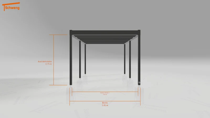 #DE Schweng Flachdachcarport C600+ (ID 2qbn4j)