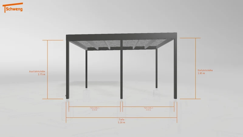 #DE Schweng Flachdachcarport C600+ (ID 2qbn4j)