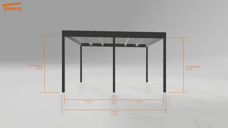 #DE Schweng Flachdachcarport C600+ (ID 2qbn4j)