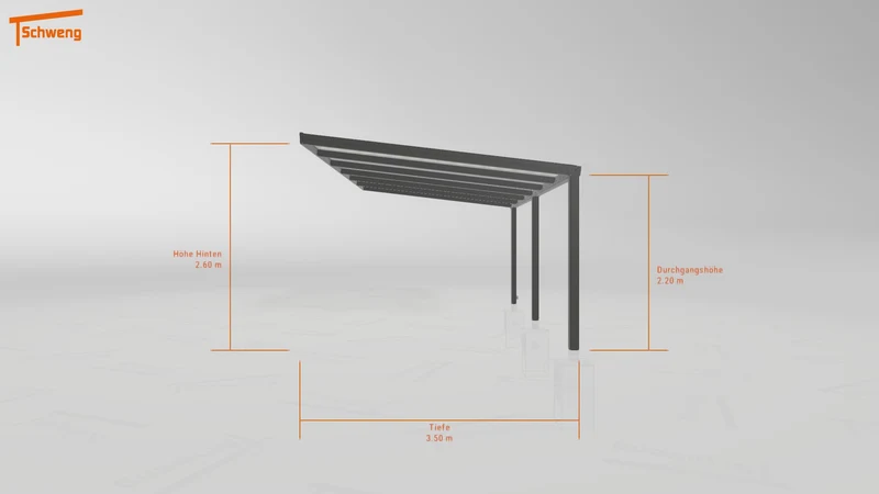 #DE Schweng Pultdachcarport S350 (ID x7573y)