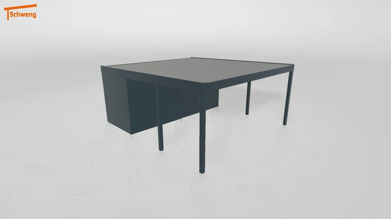 #DE Schweng Flachdachcarport C600+ (ID w3y3pr)