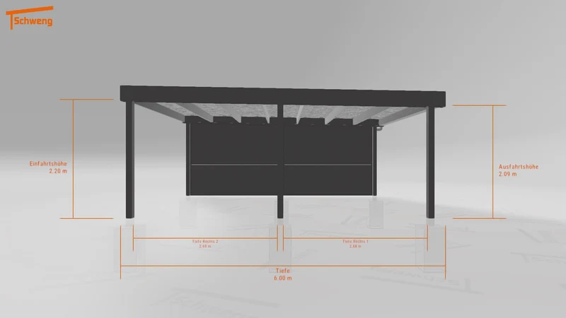 #AT Schweng Flachdachcarport C600 (ID jjrq4b) #MTG