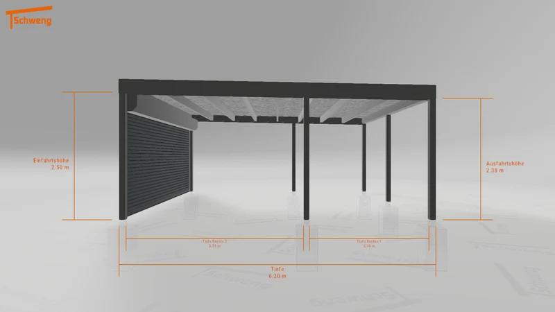 #DE Schweng Flachdachcarport C600+ (ID bkjvp7) #MTG