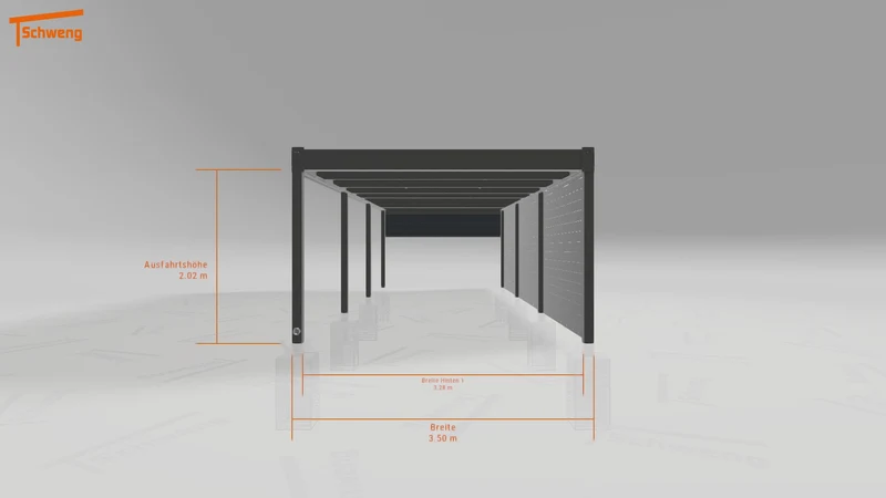 #DE Schweng Flachdachcarport C600 (ID w3ngmy)