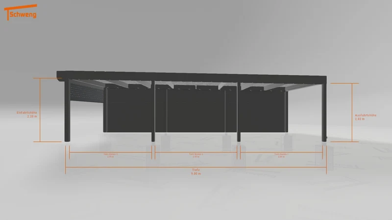 #DE Schweng Flachdachcarport C600 (ID w3ngmy)