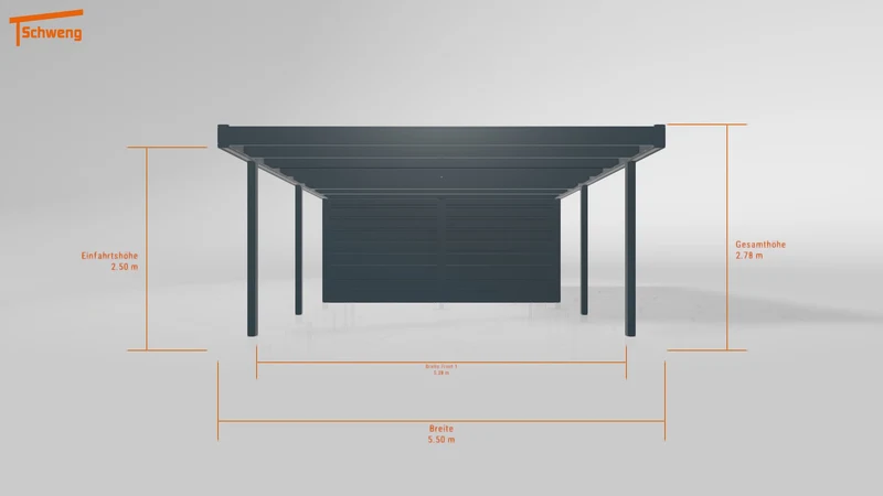 #DE Schweng Flachdachcarport C600 (ID 338mpg) #MTG