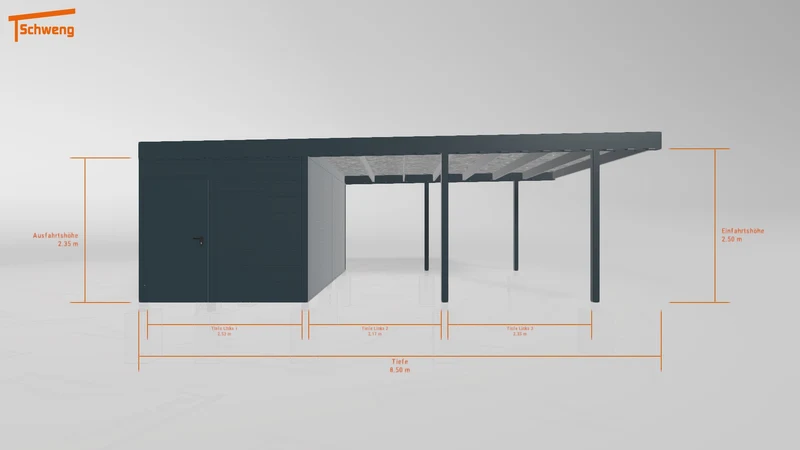 #DE Schweng Flachdachcarport C600 (ID 338mpg) #MTG