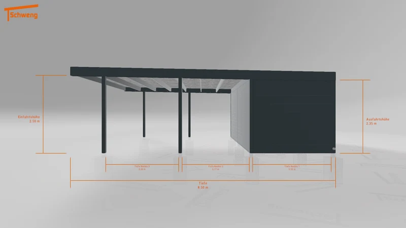 #DE Schweng Flachdachcarport C600 (ID 338mpg) #MTG