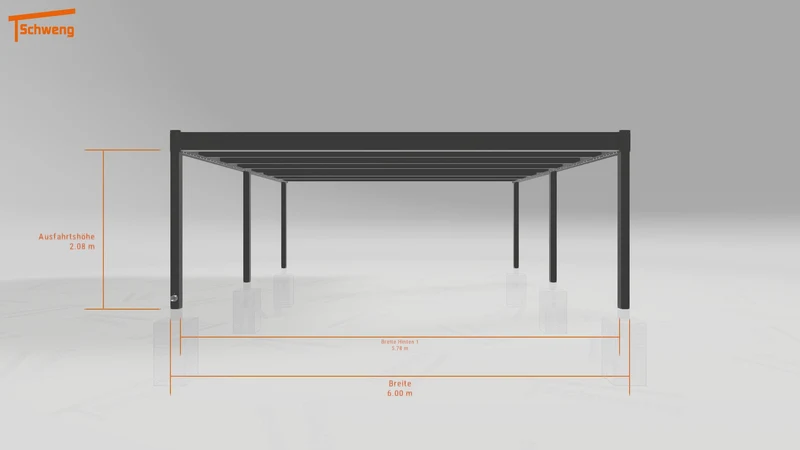 #DE Schweng Flachdachcarport C600+ (ID zbxb8v)