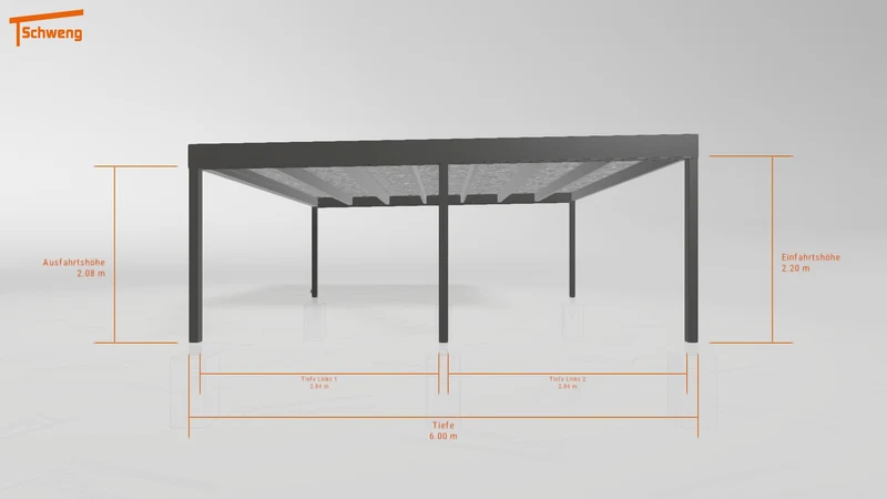 #DE Schweng Flachdachcarport C600+ (ID zbxb8v)