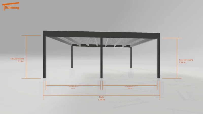 #DE Schweng Flachdachcarport C600+ (ID zbxb8v)