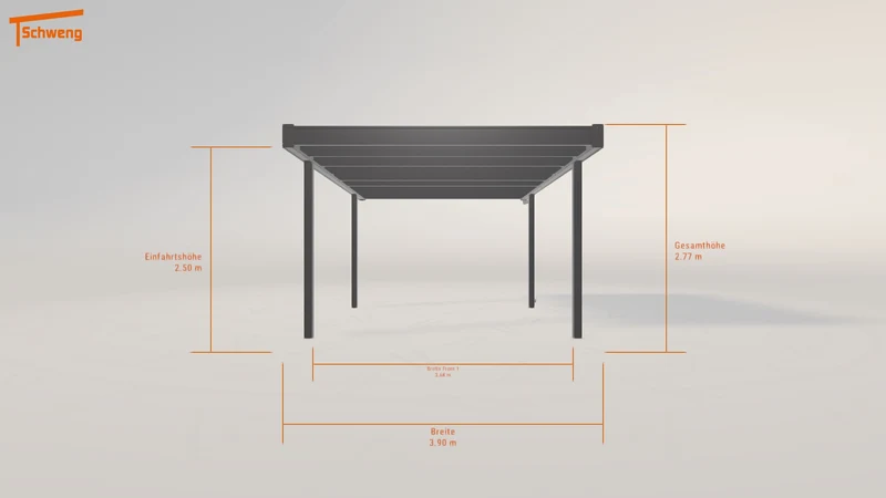 #DE Schweng Flachdachcarport C600 (ID 42g7q5)