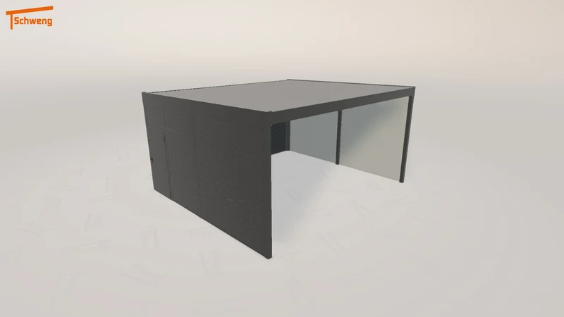 #DE Schweng Flachdachcarport C600 (ID pb375b)