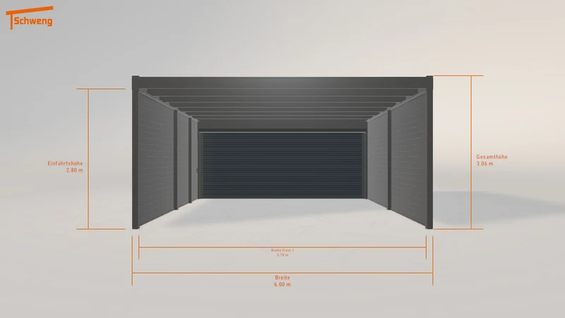 #DE Schweng Flachdachcarport C600 (ID zbk2r7)