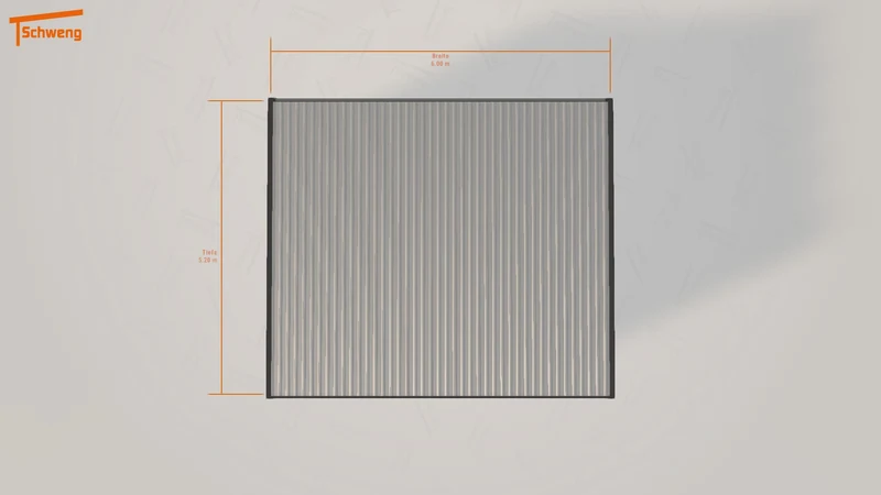 #DE Schweng Flachdachcarport C600 (ID zbk2r7)