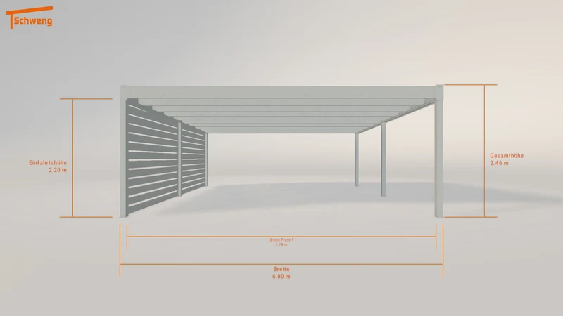#DE Schweng Flachdachcarport C600 (ID qdnjv4)