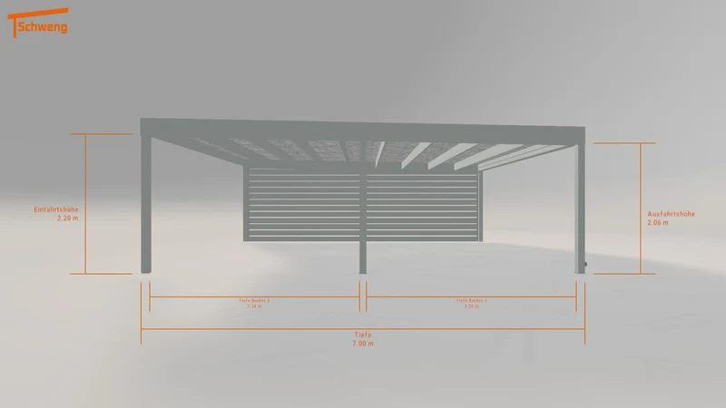 #DE Schweng Flachdachcarport C600 (ID qdnjv4)