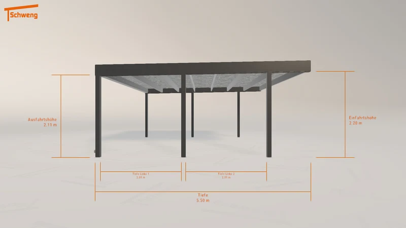 #DE Schweng Flachdachcarport C600 (ID 779qbp) #MTG