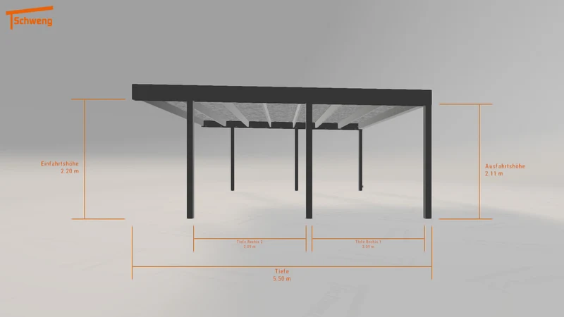 #DE Schweng Flachdachcarport C600 (ID 779qbp) #MTG