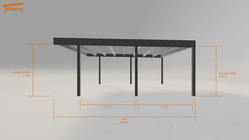 #DE Schweng Flachdachcarport C600 (ID 5mdnz3) #MTG