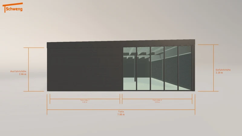 #DE Schweng Flachdachcarport C600+ (ID dv85zq)