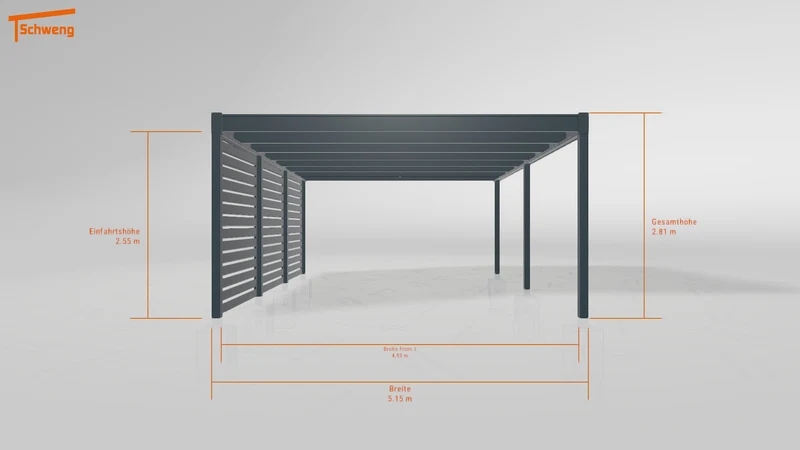 #DE Schweng Flachdachcarport C600+ (ID 9wpmzg)