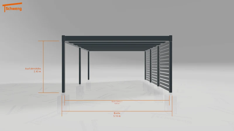 #DE Schweng Flachdachcarport C600+ (ID 9wpmzg)