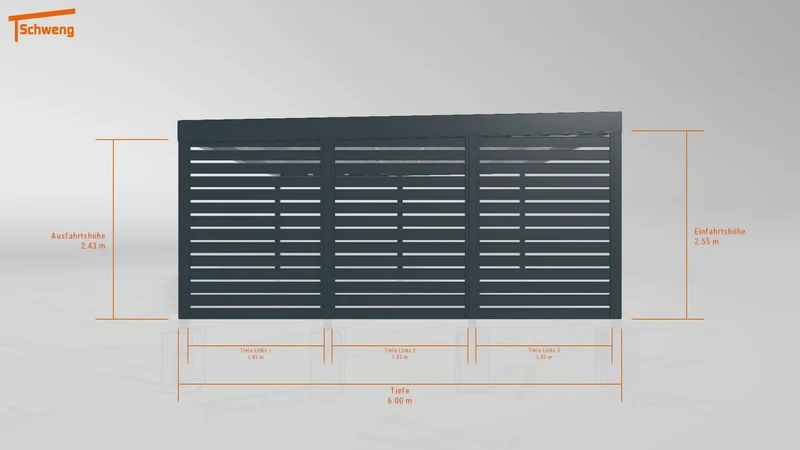 #DE Schweng Flachdachcarport C600+ (ID 9wpmzg)