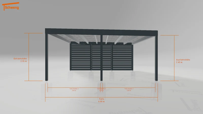#DE Schweng Flachdachcarport C600+ (ID 9wpmzg)
