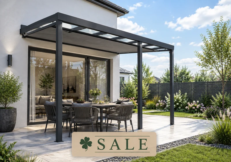 Schweng Terrassenüberdachung S400 mit Unterdachmarkise - 4,20 m x 2,45 m - inkl. Montage
