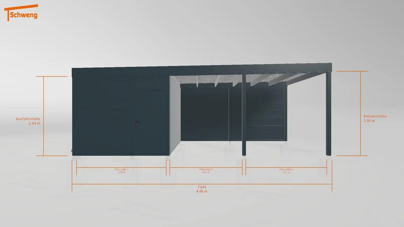 #DE Schweng Flachdachcarport C600 (ID qdwrqw) #MTG