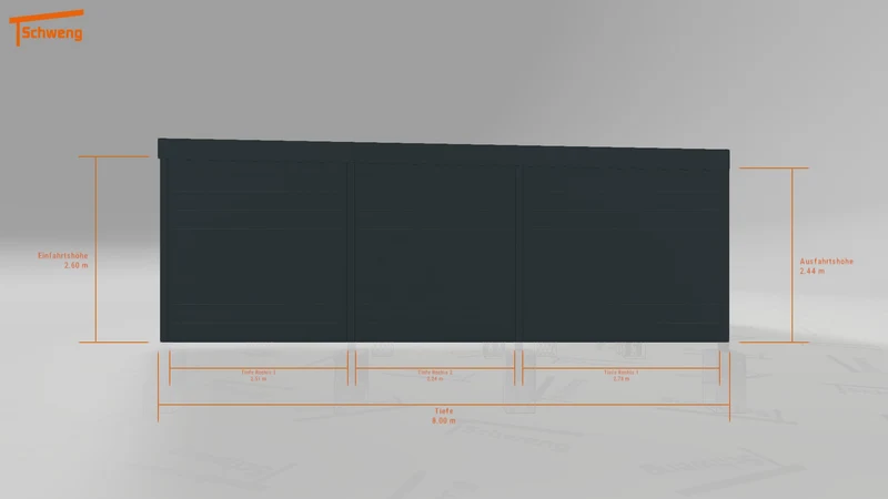 #DE Schweng Flachdachcarport C600 (ID k2yxwq)