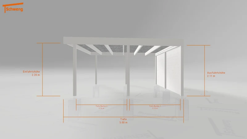 #DE Schweng Flachdachcarport C600+ (ID mj7zw4)