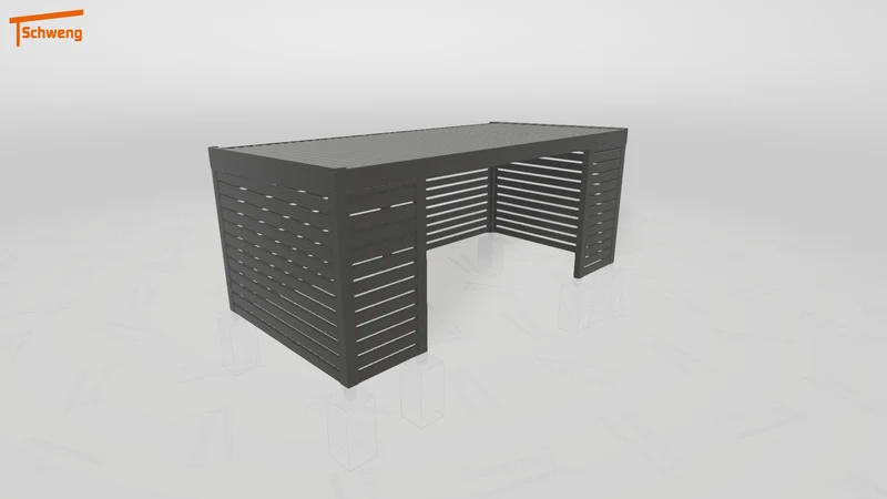 #DE Schweng Flachdachcarport C600 (ID 33p3k3)