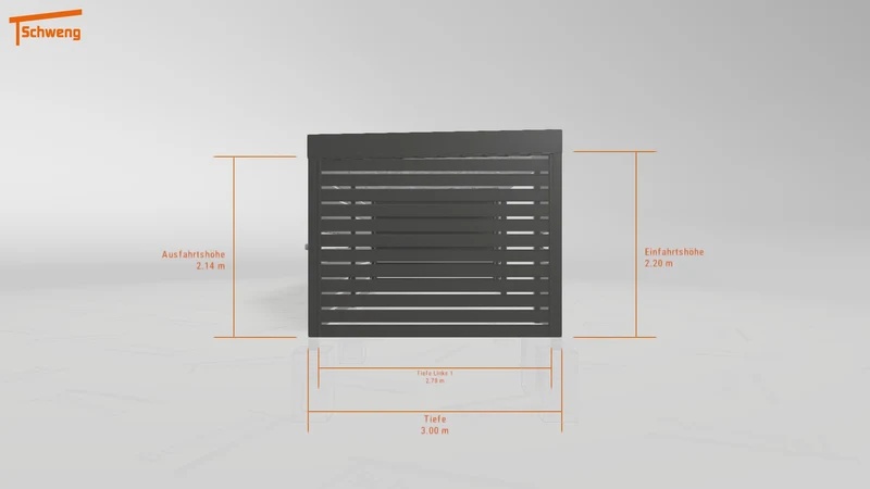 #DE Schweng Flachdachcarport C600 (ID 33p3k3)
