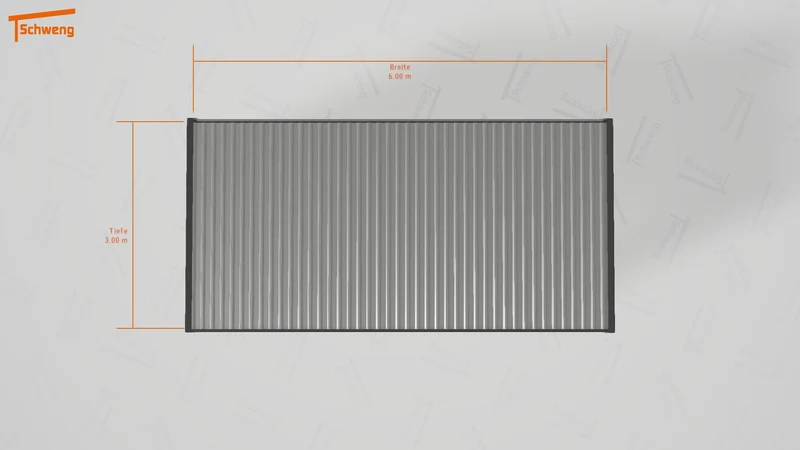#DE Schweng Flachdachcarport C600 (ID 33p3k3)