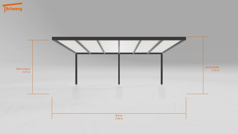 #DE Schweng Pultdachcarport S350 (ID g7g2n7)