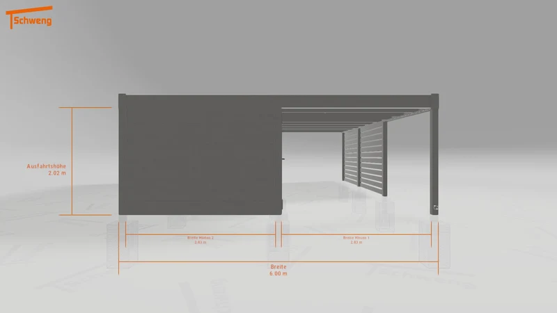 #DE Schweng Flachdachcarport C600 (ID qdwxp8) #MTG