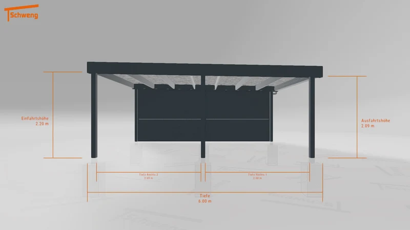 #AT Schweng Flachdachcarport C600 (ID k2rbrj) #MTG