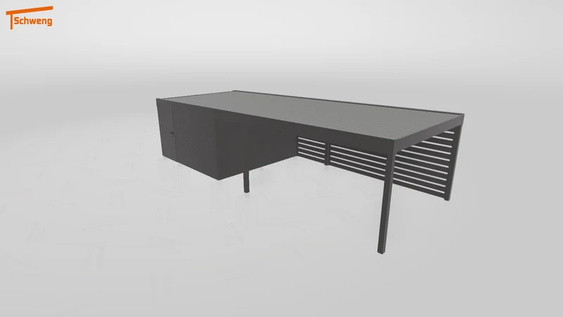 #DE Schweng Flachdachcarport C600 (ID qd2gw4) #MTG