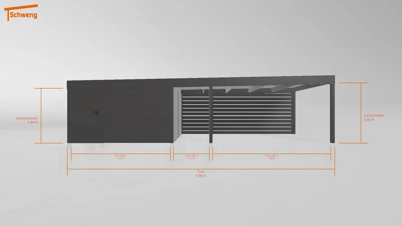 #DE Schweng Flachdachcarport C600 (ID qd2gw4) #MTG