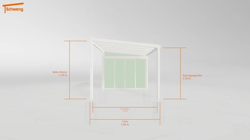 #DE Schweng Terrassenüberdachung S350 (ID n542x4)