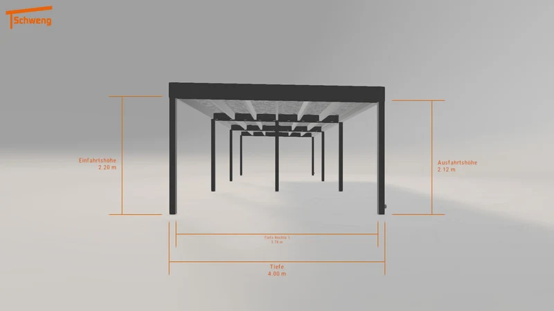 #CH Schweng Flachdachcarport C600+ (ID k234wm)