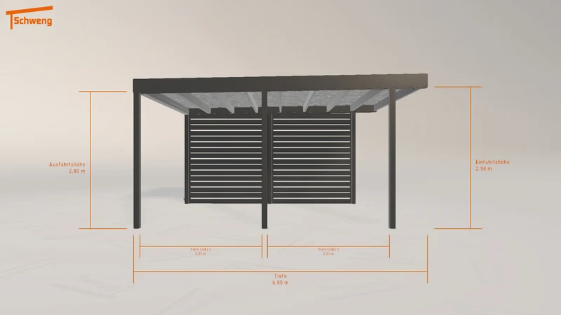 #DE Schweng Flachdachcarport C600+ (ID zbk2d7) #MTG