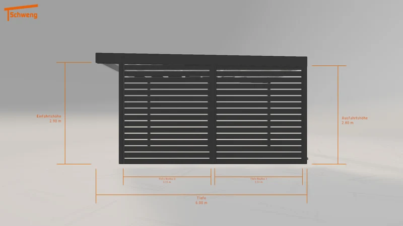 #DE Schweng Flachdachcarport C600+ (ID zbk2d7) #MTG